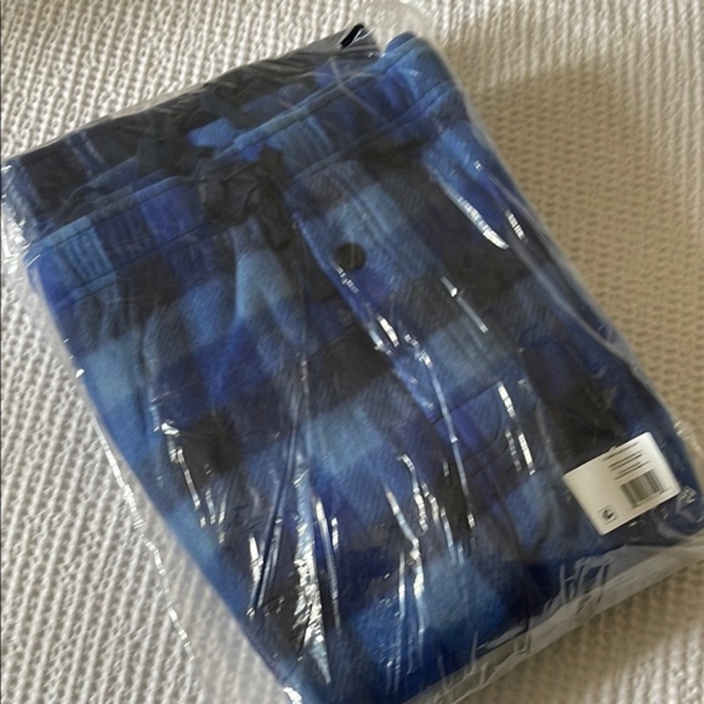 Blue Plaid Flannel pants x2 NEW